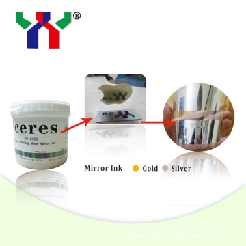 High Gloss and mirror  effect  mirror silver ink for screen printing glass mirror ink